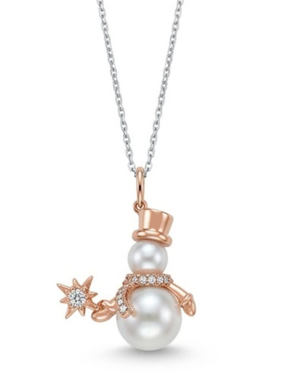 Snowman Pearl Necklace - Charmed Aroma 2021 Christmas Holiday